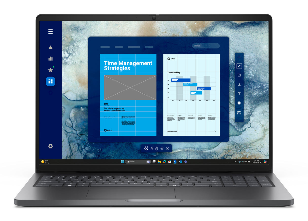 DELL Pro 16 PC16250 Intel Core 5 120U Laptop 40,6 cm (16") Full HD+ 16 GB DDR5-SDRAM 512 GB SSD Wi-Fi 6E (802.11ax) Windows 11 Pro Sort