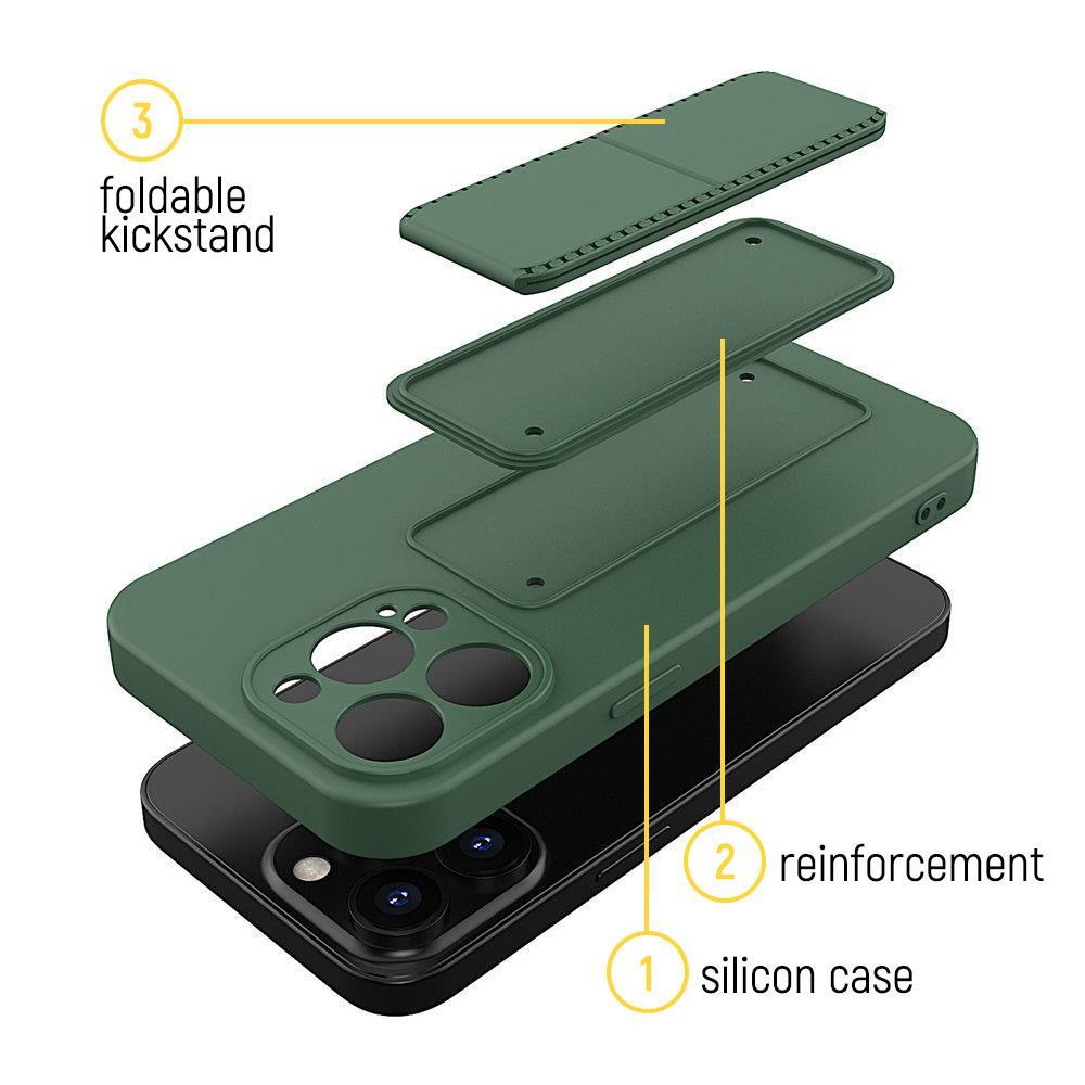 Wozinsky Kickstand Case silikone kasse med stand Xiaomi Redmi 10 case rød