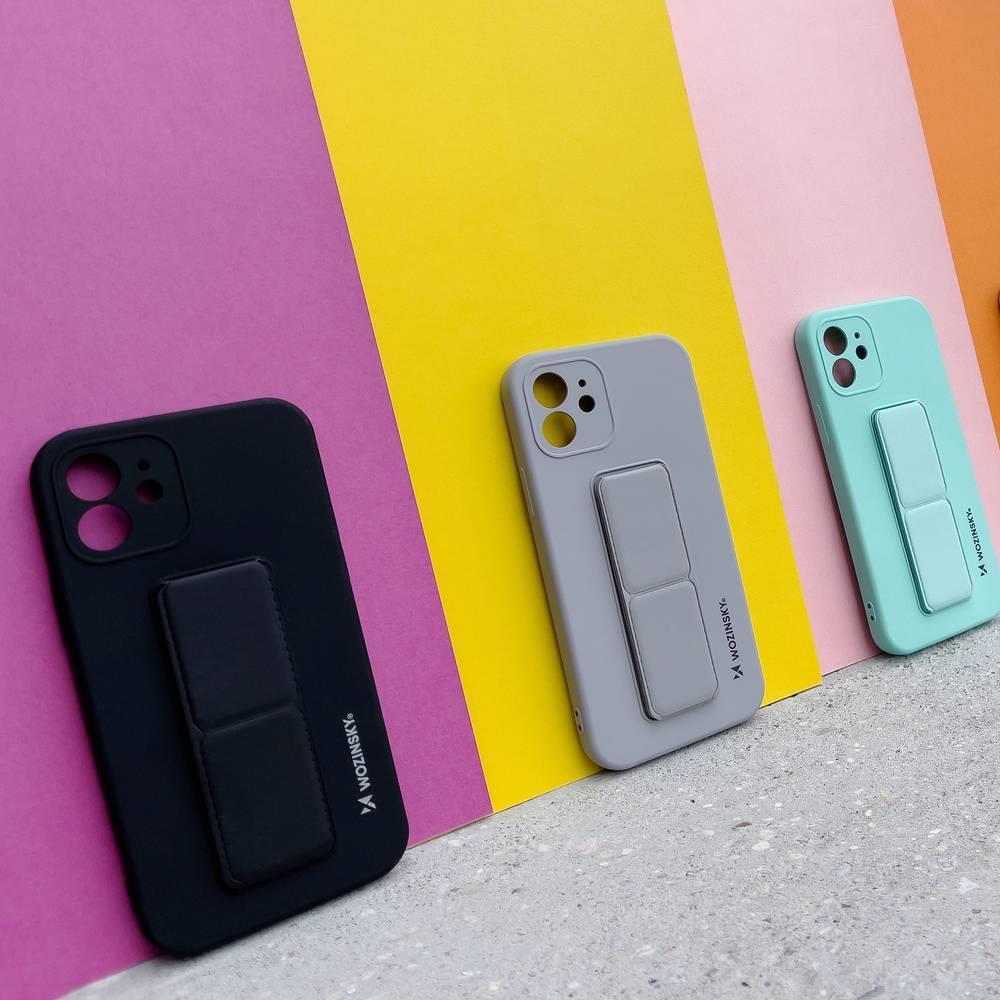 Wozinsky Kickstand Case silikonhylster med stativ til Samsung Galaxy A73 pink