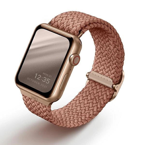 Uniq Aspen Strimlet rem til Apple Watch 1/2/3/4/5/6/7/8/SE/SE2 44/42/45 mm - lyserød