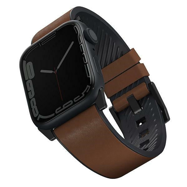Uniq Straden Leather Hybrid Strap til Apple Watch 1/2/3/4/5/6/7/8/SE/SE2/Ultra 42/44/45/49 mm - brun