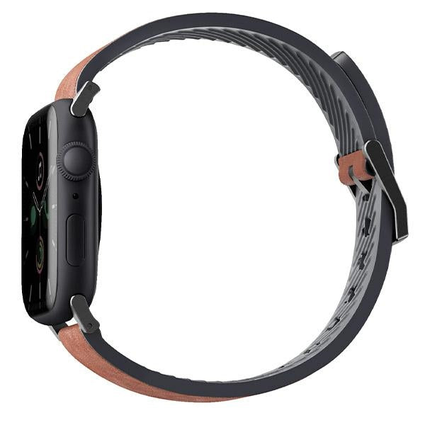 Uniq Straden Leather Hybrid Strap til Apple Watch 1/2/3/4/5/6/7/8/SE/SE2/Ultra 42/44/45/49 mm - brun