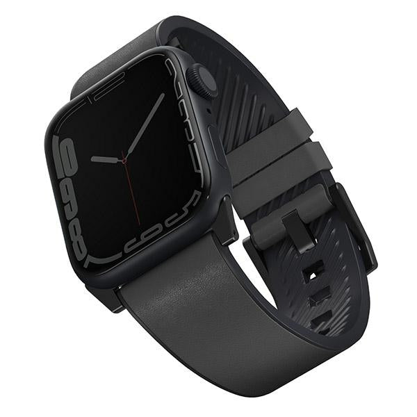 Uniq Straden læder hybrid rem til Apple Watch 1/2/3/4/5/6/7/8/SE/SE2/Ultra 42/44/45/49 mm - Grå
