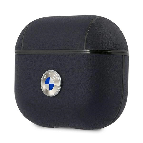 BMW BMA3SSLNA AirPods 3 cover granatowy/navy Geniune læder sølv logo