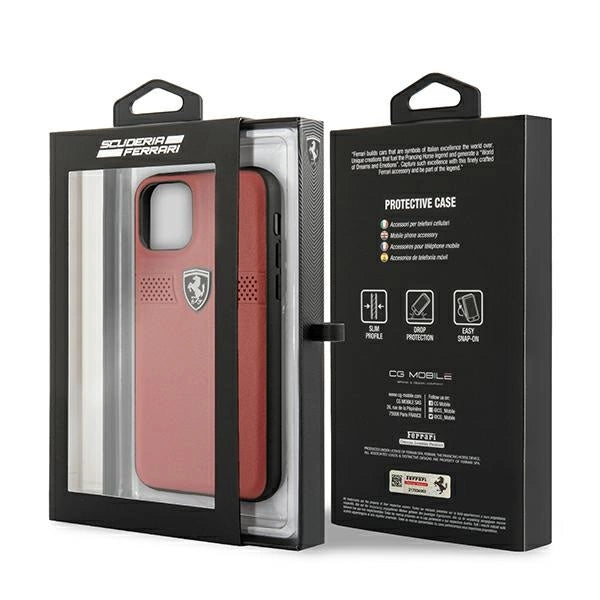 Ferrari FEOBAHCN58RE iPhone 11 Pro 5.8" rød/rød hardcase Off Track læder