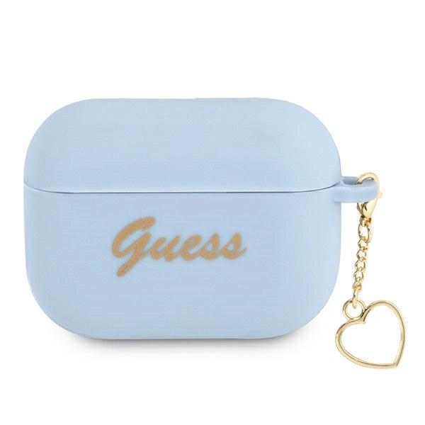 Guess GUAPLSCHSB AirPods Pro cover blå/blå Silicone Charm Heart Collection