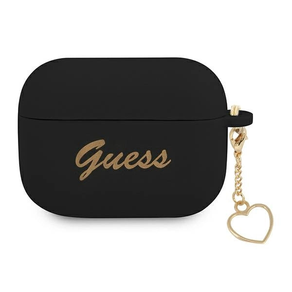 Guess GUAPLSCHSK AirPods Pro cover sort/sort Silicone Charm Heart Collection