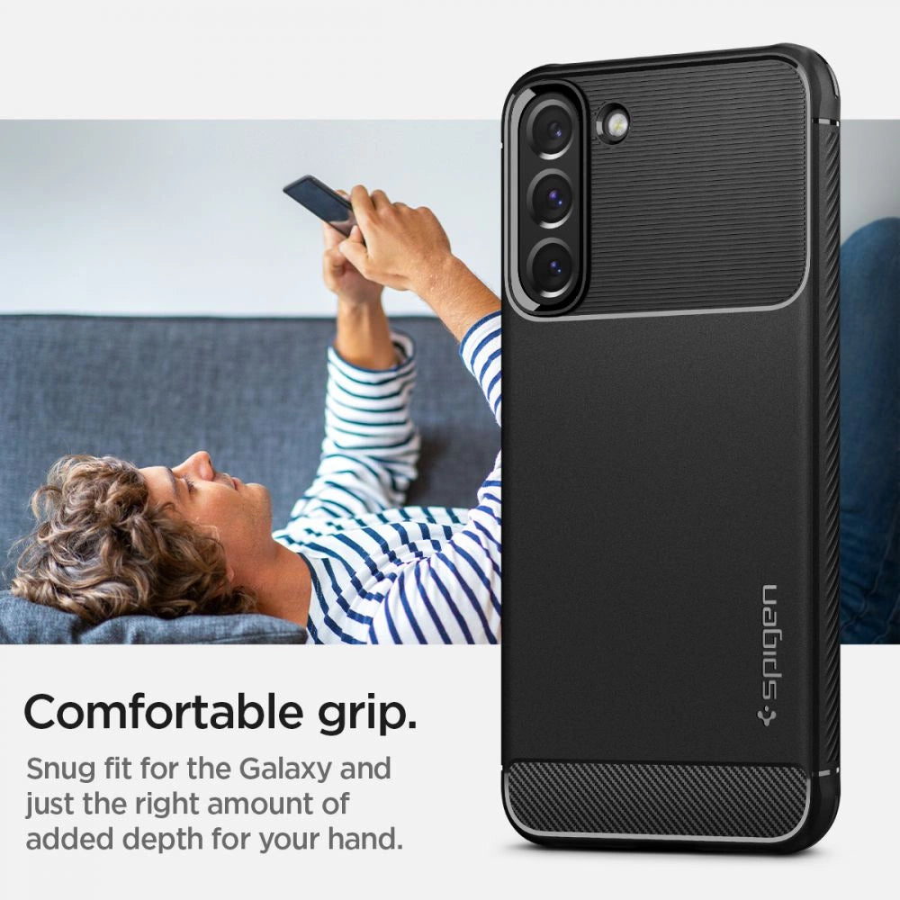 Spigen Rugged Armor Case til Samsung Galaxy S22 - Matte sort