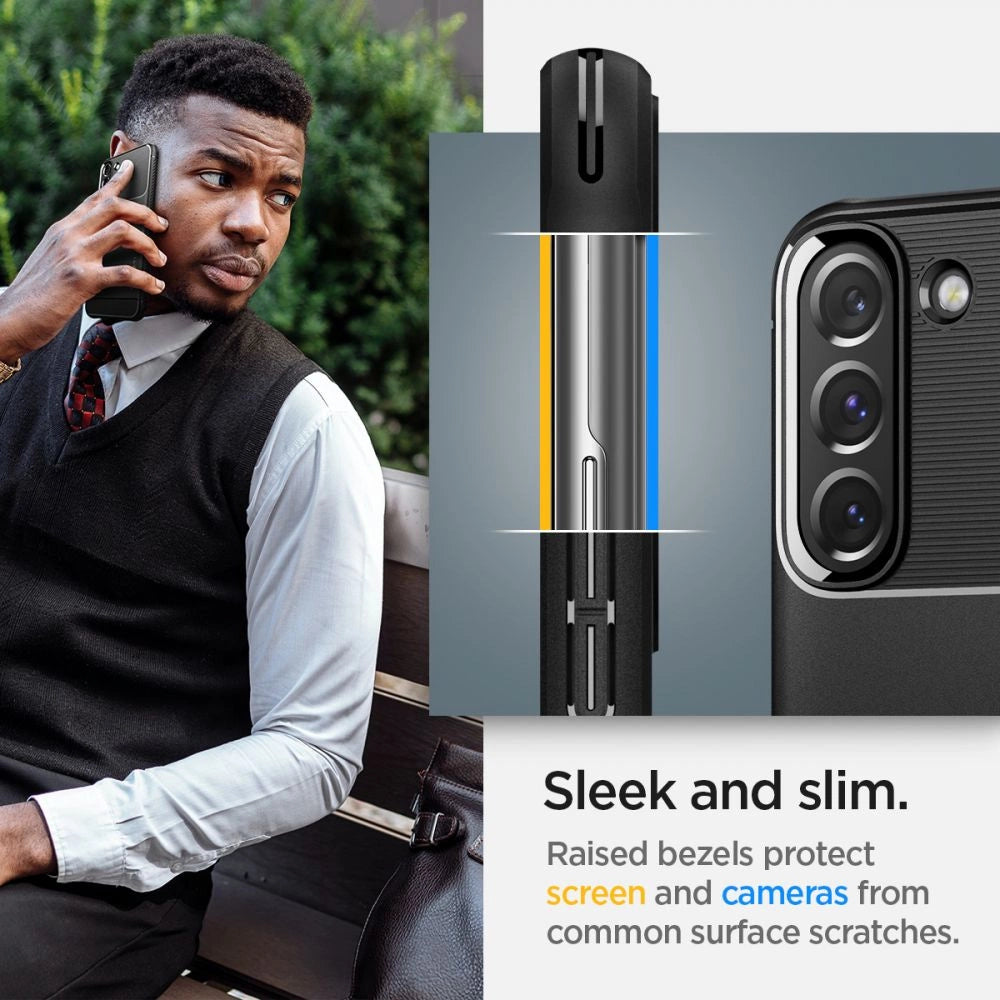 Spigen Rugged Armor Case til Samsung Galaxy S22 - Matte sort