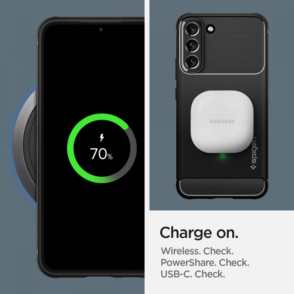 Spigen Rugged Armor Case til Samsung Galaxy S22 - Matte sort