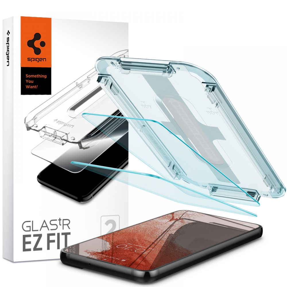 Spigen Glas.tR EZ Fit tempereret glas til Samsung Galaxy S22 - 2 stk.