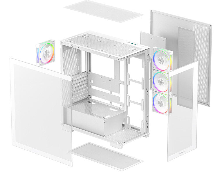 DeepCool CG580 4F V2 Midi Tower Hvid