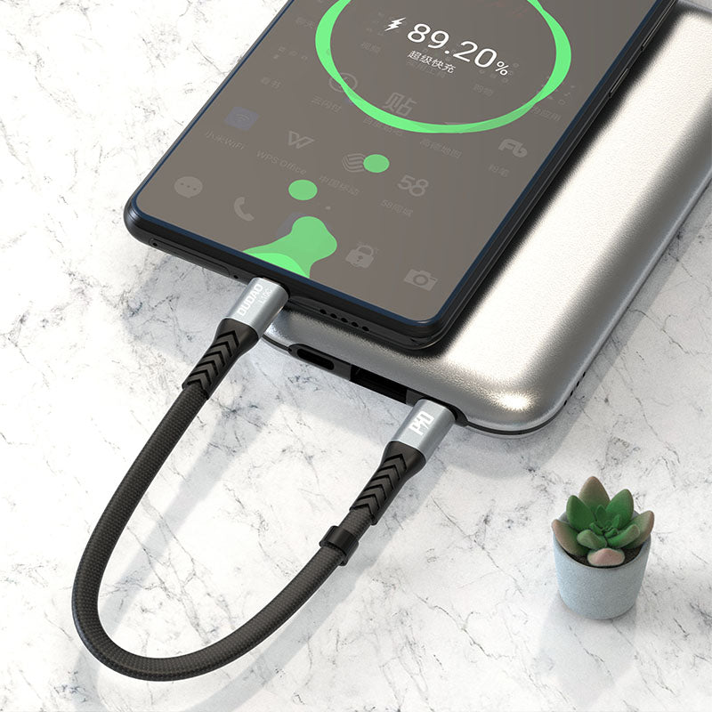 Dudao L10C USB-C - USB-C PD Cable 100W 5A 0.23m - Black