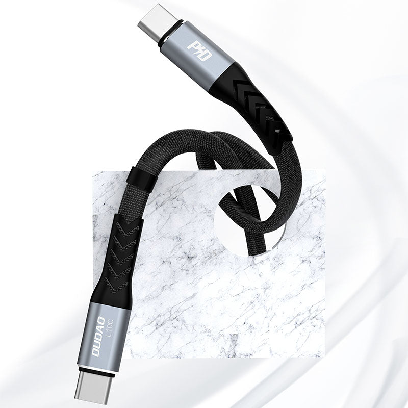 Dudao L10C USB-C - USB-C PD Cable 100W 5A 0.23m - Black