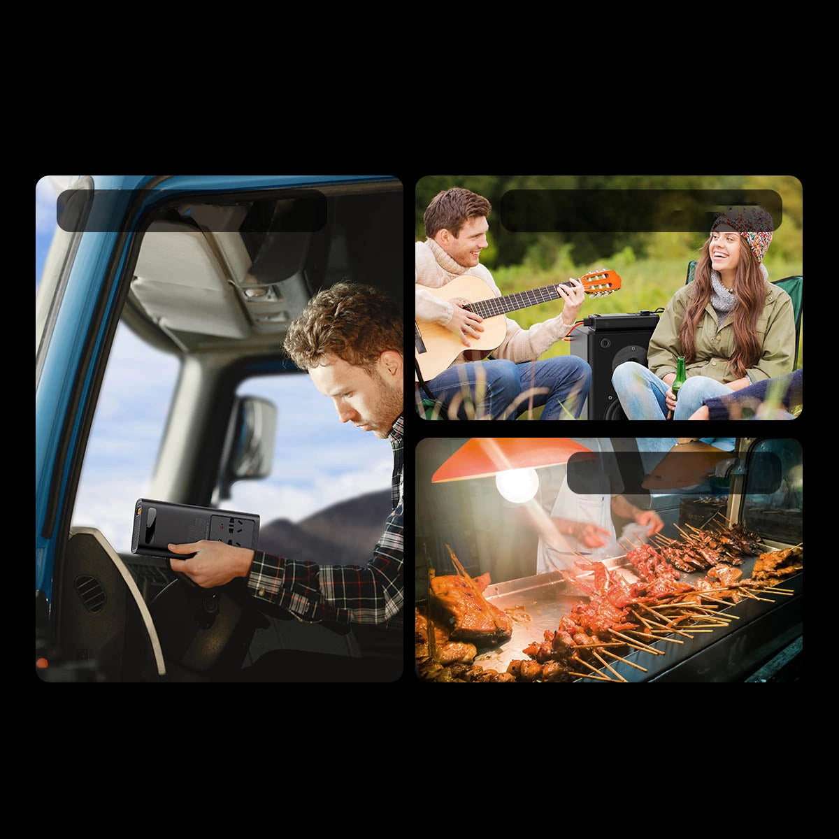 Baseus bilstrømsomformer 150W 12V / 500W 220V (EU- og KN-stik) sort (CGNB000101)