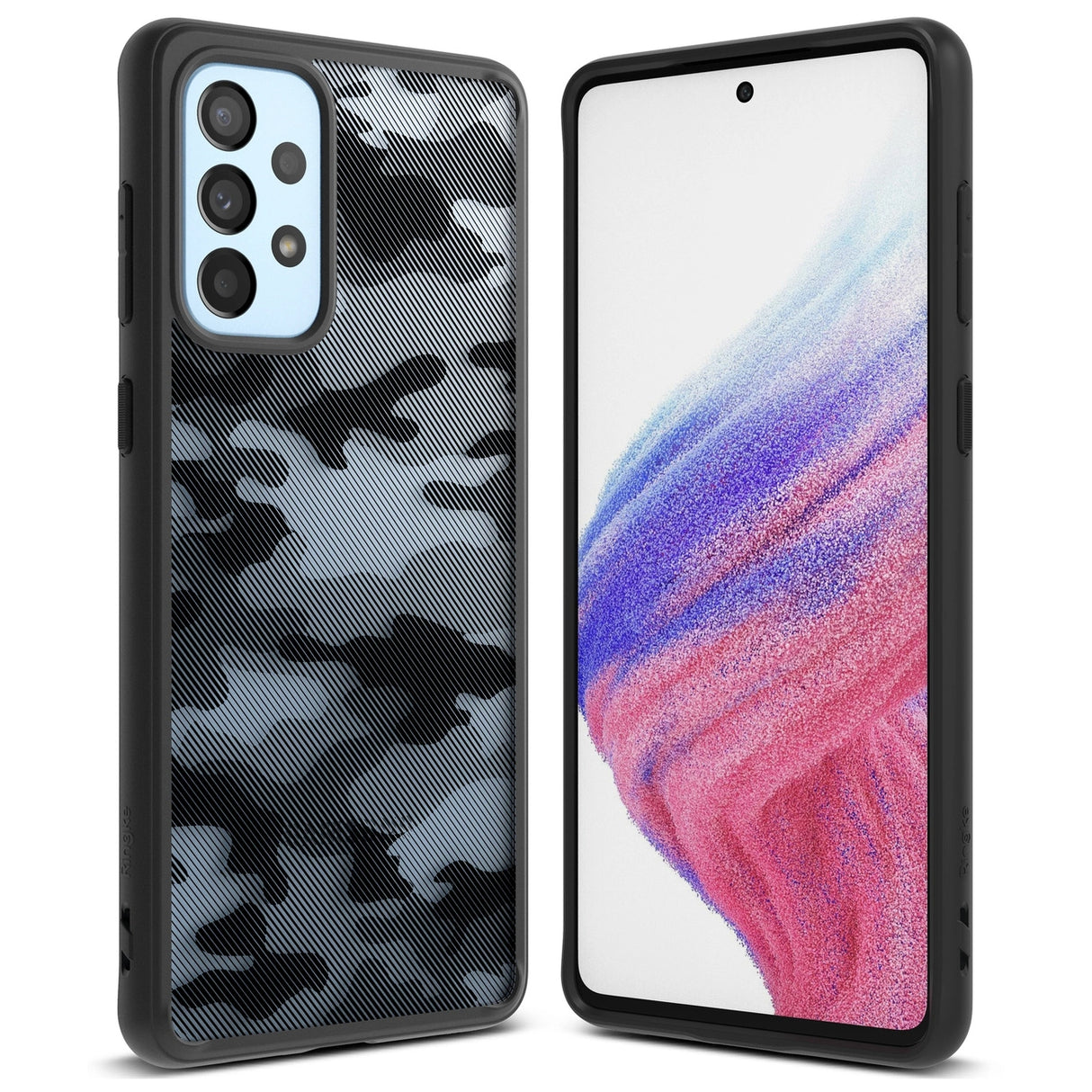 Ringke Fusion Matte tpu case med ramme til Samsung Galaxy A73 sort