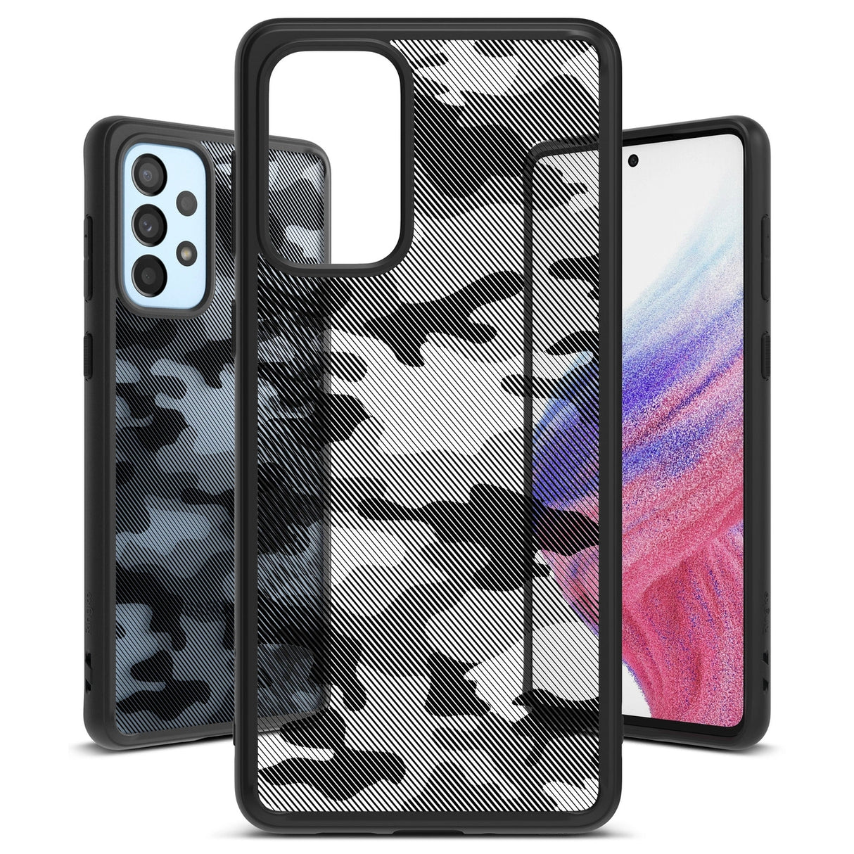 Ringke Fusion Matte tpu case med ramme til Samsung Galaxy A73 sort