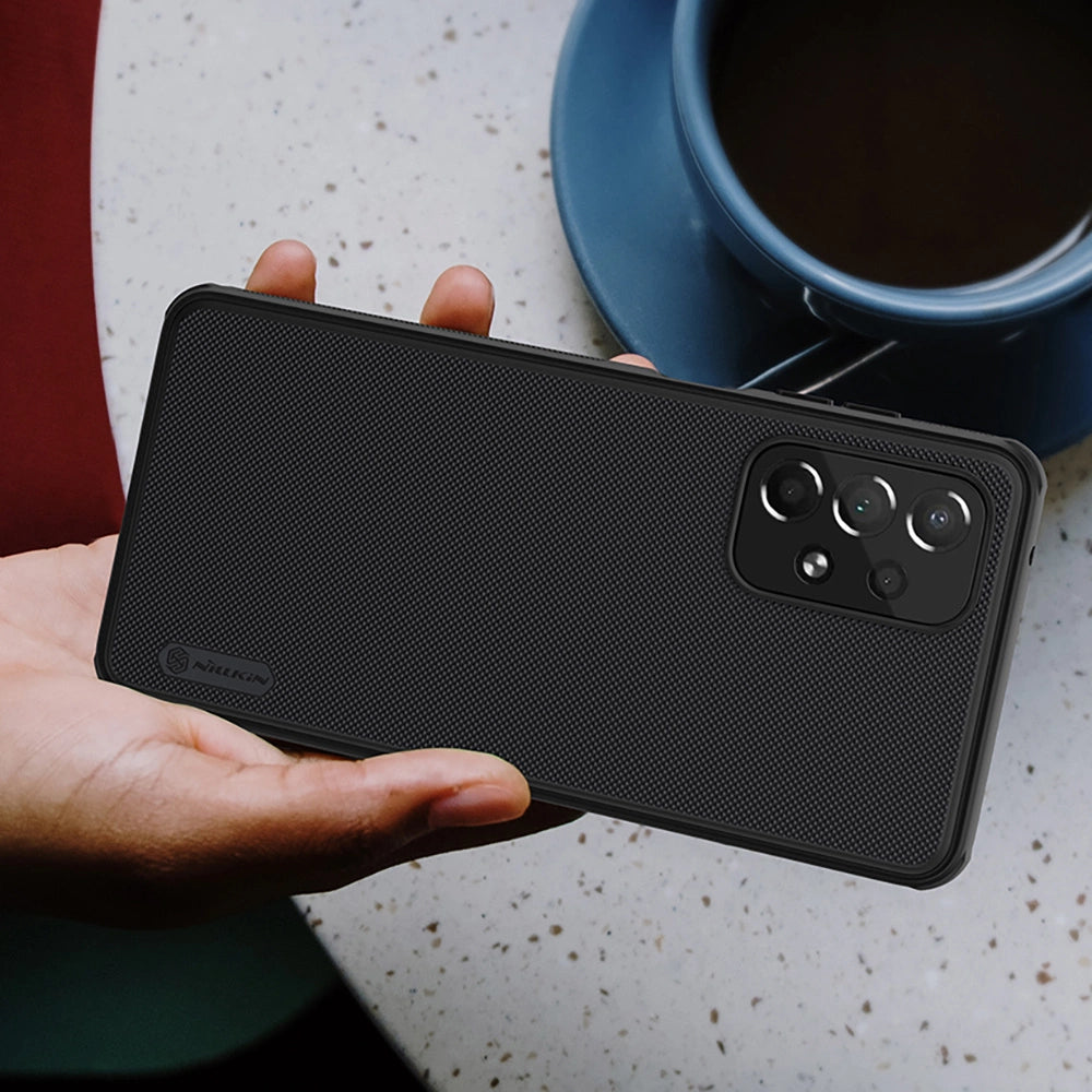 Nillkin Super Frosted Shield Pro holdbar forside til Samsung Galaxy A73 blå