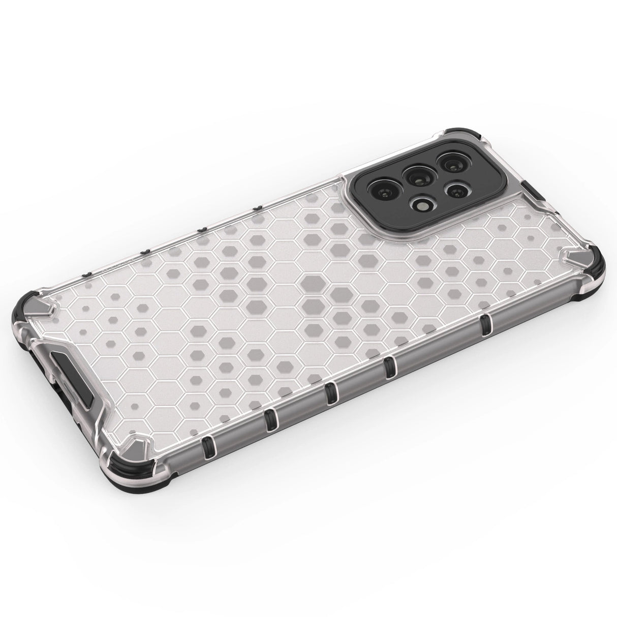 Honeycomb case pansret cover med en gel ramme til Samsung Galaxy A73 sort
