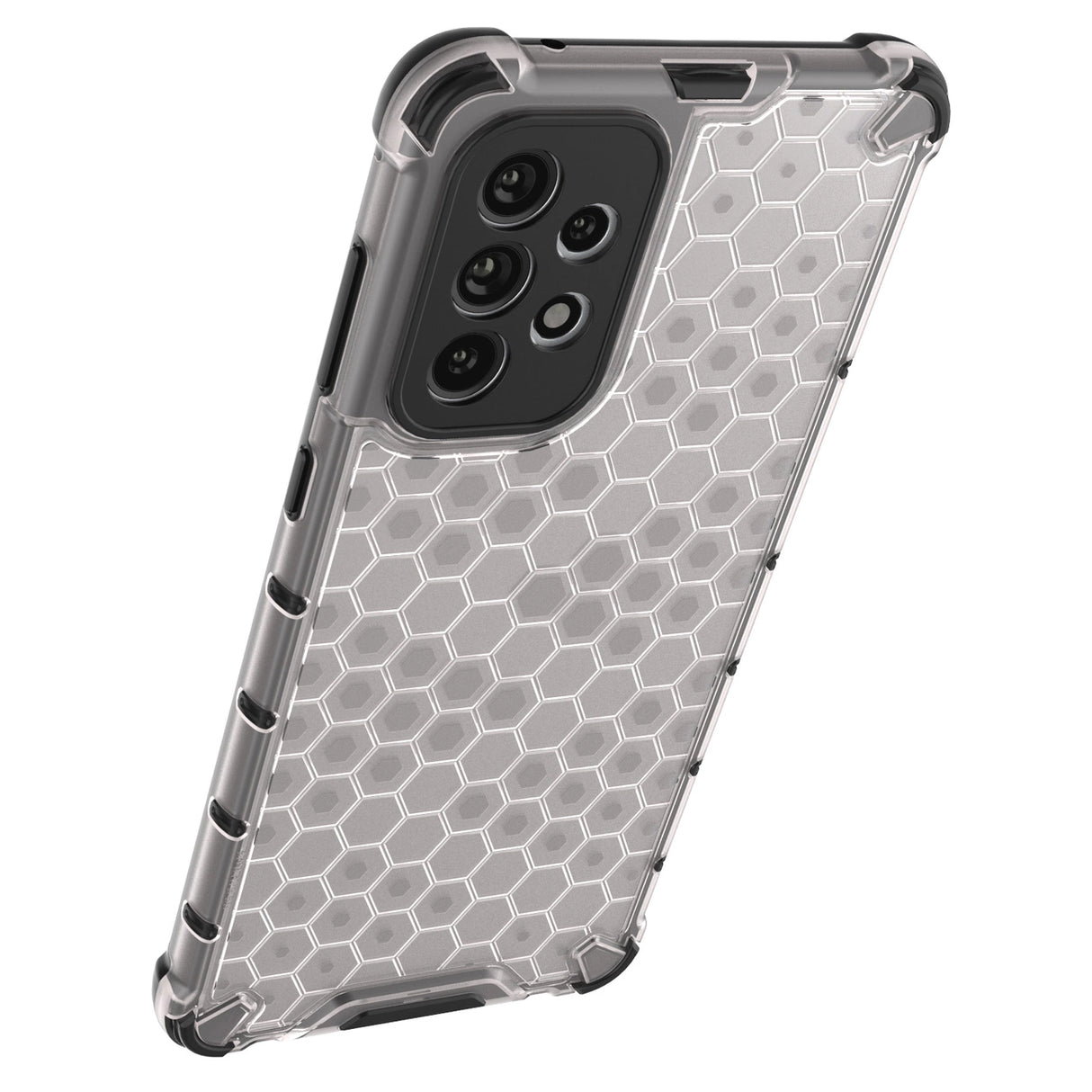 Honeycomb case pansret cover med en gel ramme til Samsung Galaxy A73 gennemsigtig