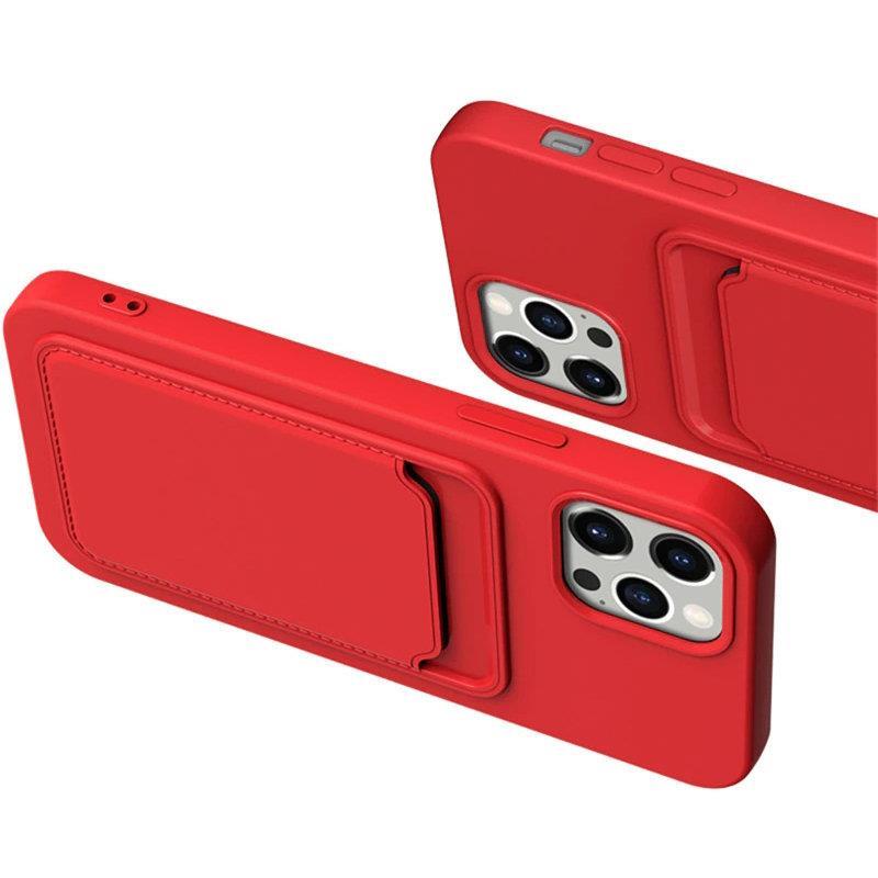 Card Case silikon lommebok med kortlomme til Samsung Galaxy S22+ (S22 Plus) sort