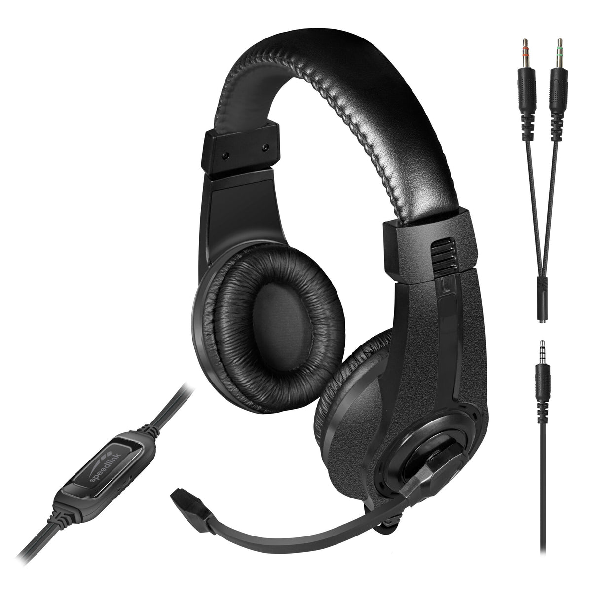 SPEEDLINK LEGATOS Hovedtelefoner Ledningsført Headset Spil Sort
