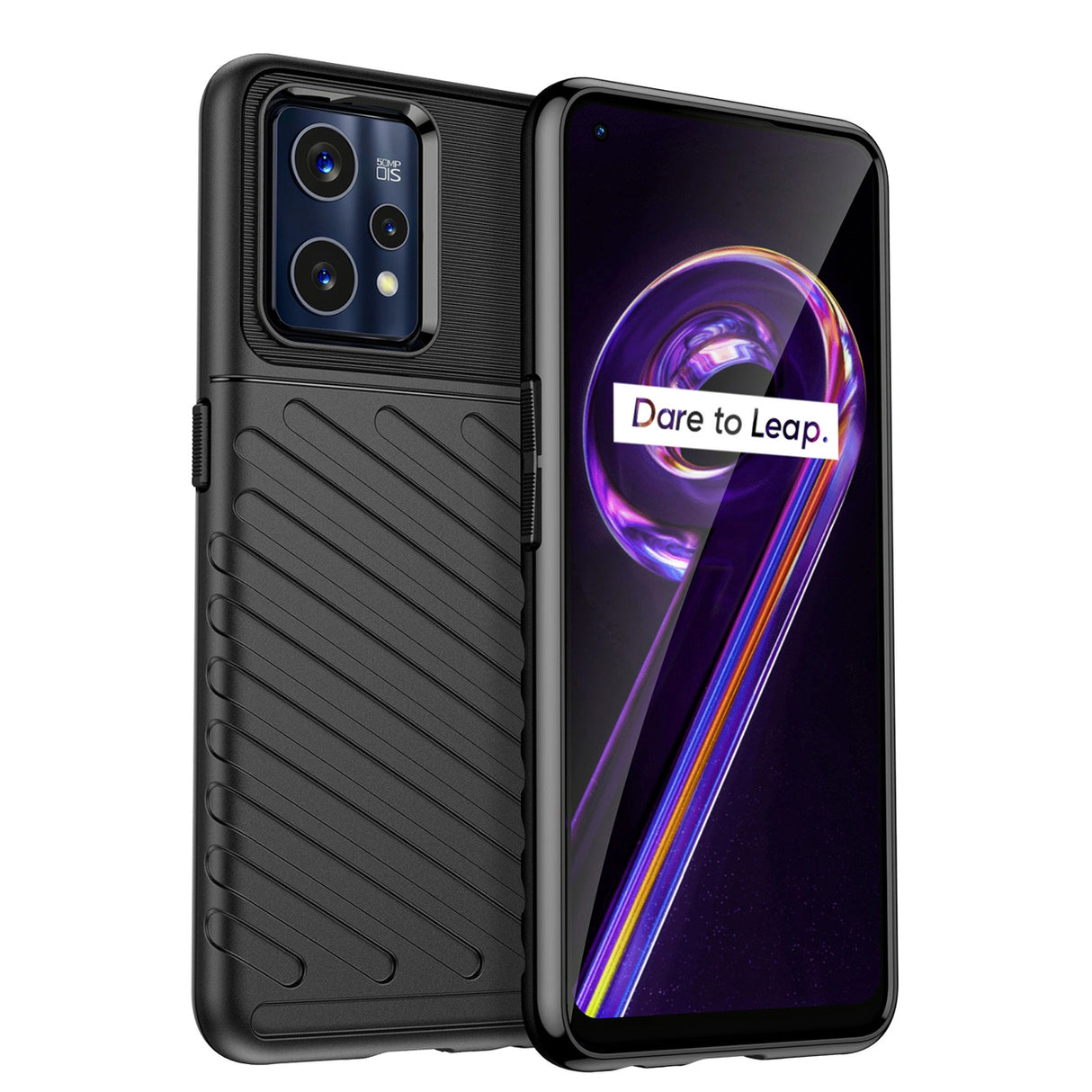 Thunder Case Fleksibel pansret dækning til Realme 9 Pro + (9 Pro Plus) sort