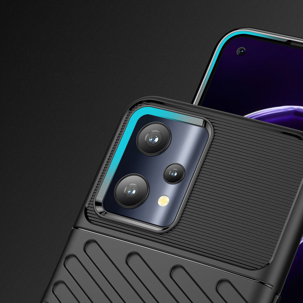Thunder Case fleksible pansrede dække Realme 9 Pro sort