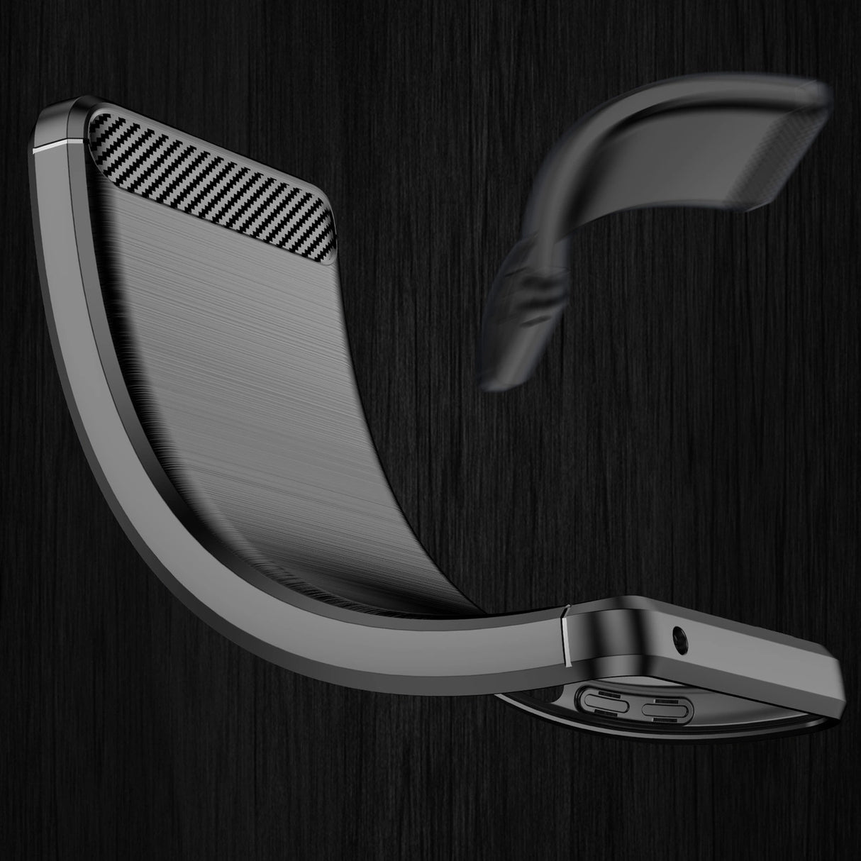 Carbon Case Fleksibel Cover Realme 9 Pro sort