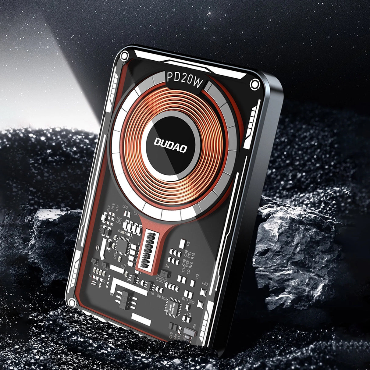 Dudao TGK1 powerbank med MagSafe trådløs oplader 20W 10000mAh sort (TGK1-sort)