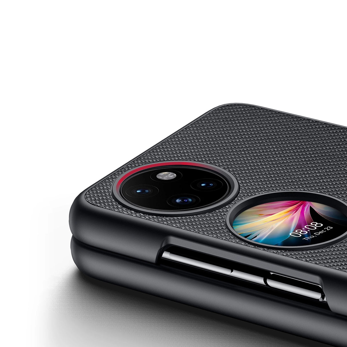 Dux Ducis Fino case er lavet af nylon materiale Huawei P50 Pocket sort