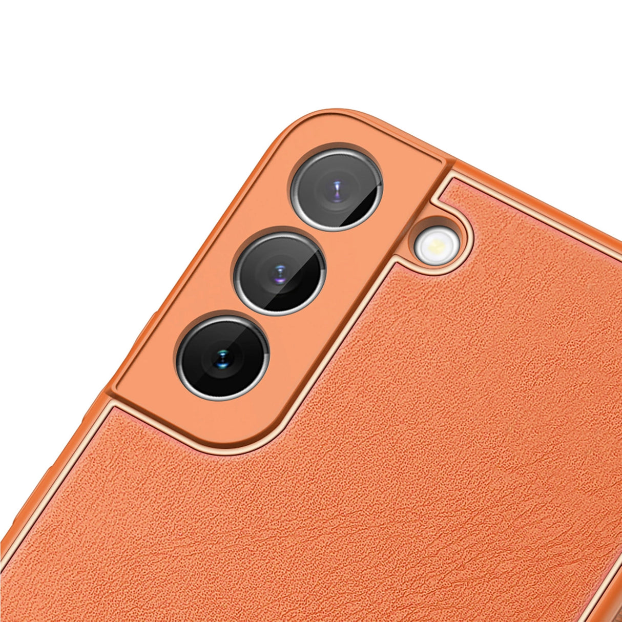 Dux Ducis Yolo elegant cover lavet af økologisk læder til Samsung Galaxy S22 + (S22 Plus) orange