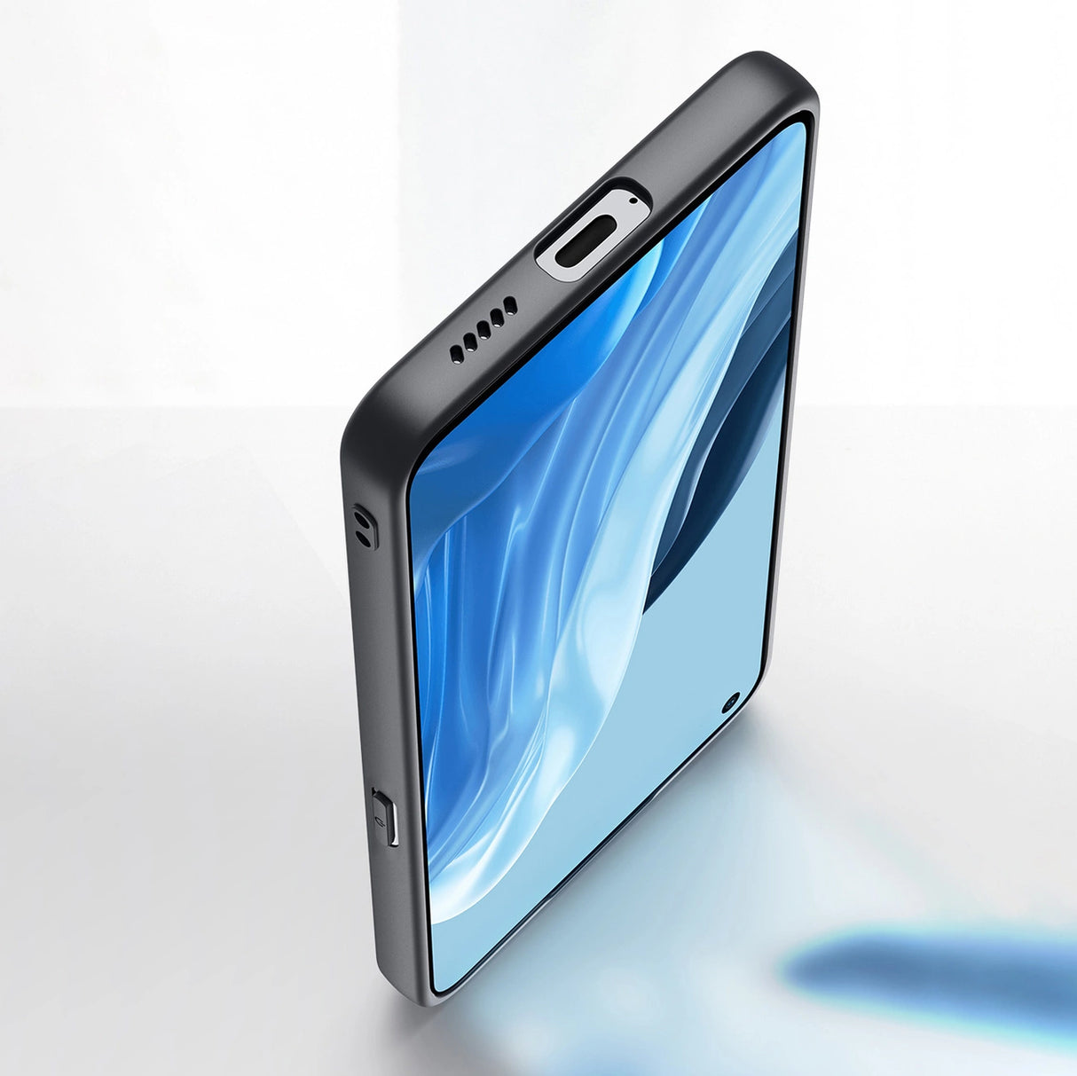 Dux Ducis Fino-hylster dækket med nylon Oppo Reno7 Pro 5G sort