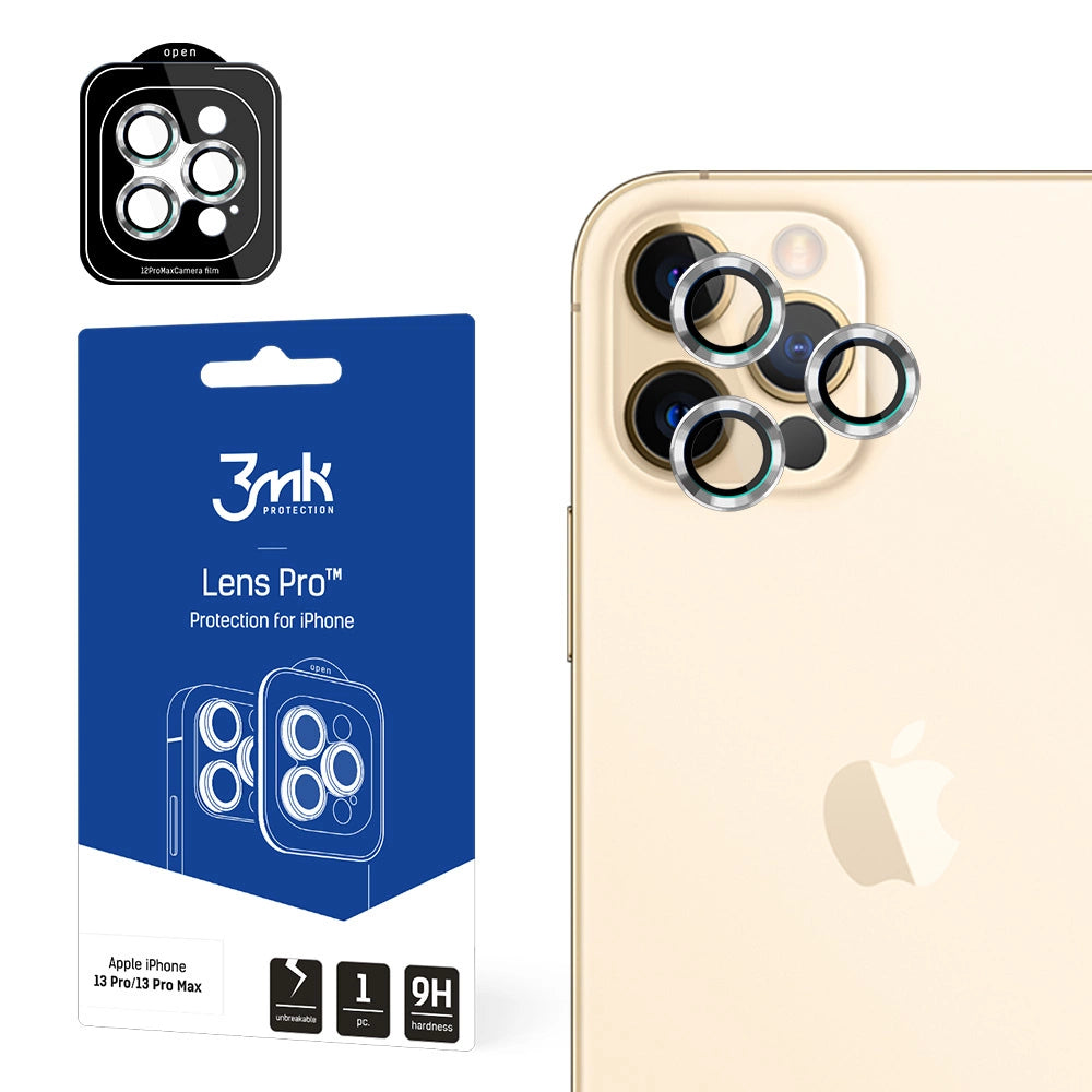 3MK Lens Protection Pro iPhone 12 Pro Max Kamera objektivbeskyttelse med monteringsramme 1 pc.