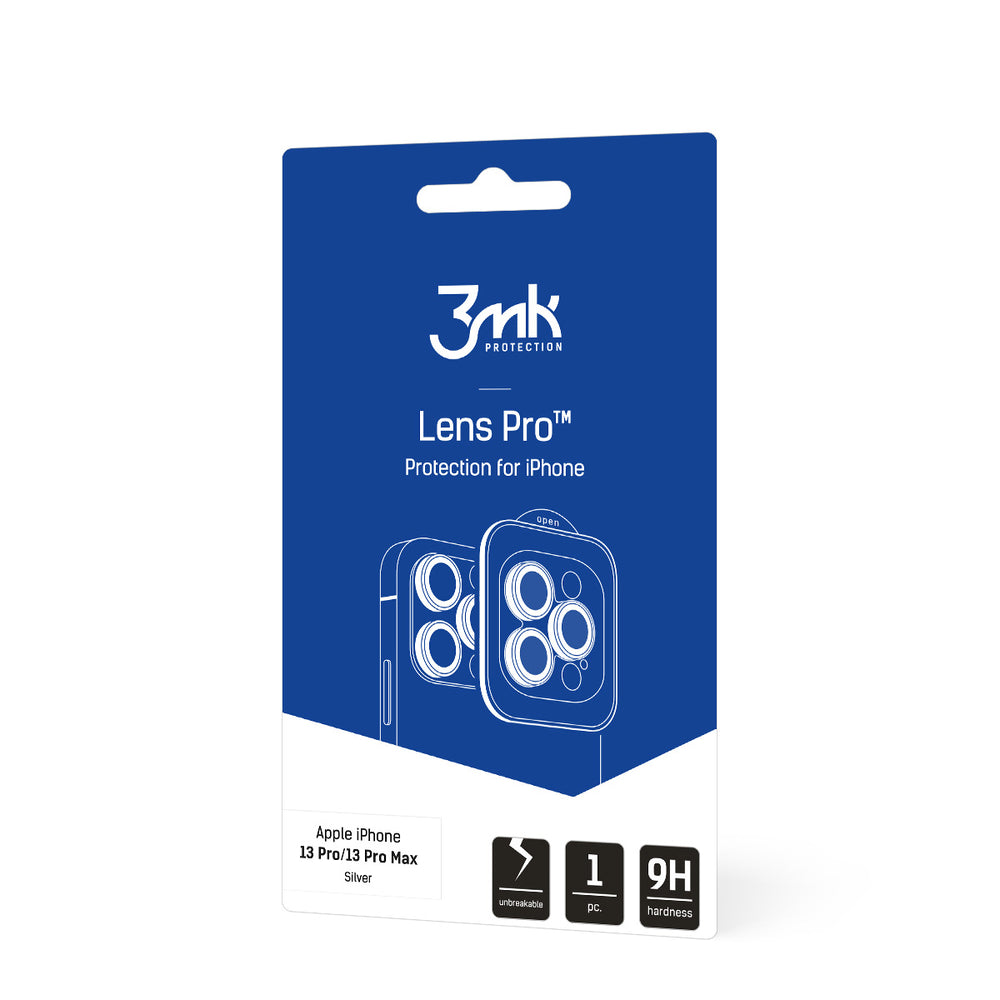 Kameraglas til iPhone 13 Pro Max / 13 Pro 9H til 3mk Lensbeskyttelse Pro-serien Lens - Silver