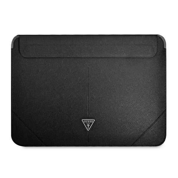 Guess Saffiano Triangle Logo-kasse til en 14" bærbar computer - sort