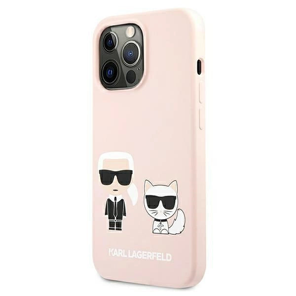 Karl Lagerfeld KLHMP13LSSKCI iPhone 13 Pro / 13 6,1" hardcase jasnoróżowy/lysrosa Silikon Ikonik Karl & Choupette Magsafe