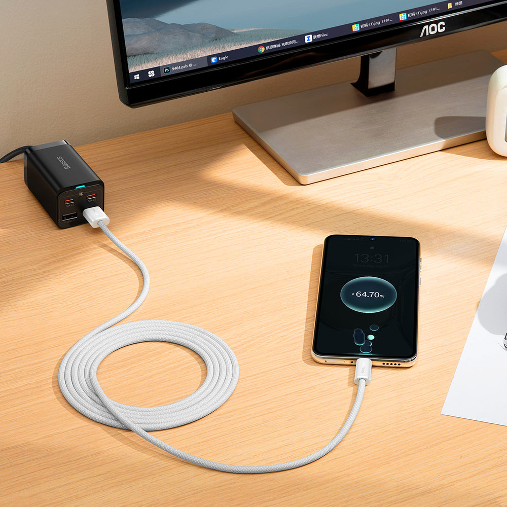 Baseus Dynamic Series USB - USB Type C cable 100W 2m white (CALD000702)