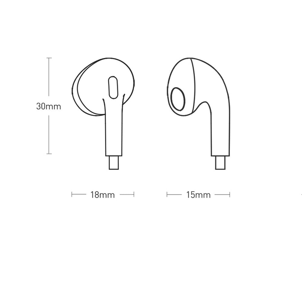 Baseus Encok H17 3,5 mm minijack-hovedtelefoner med ledning, hvide (NGCR020002)