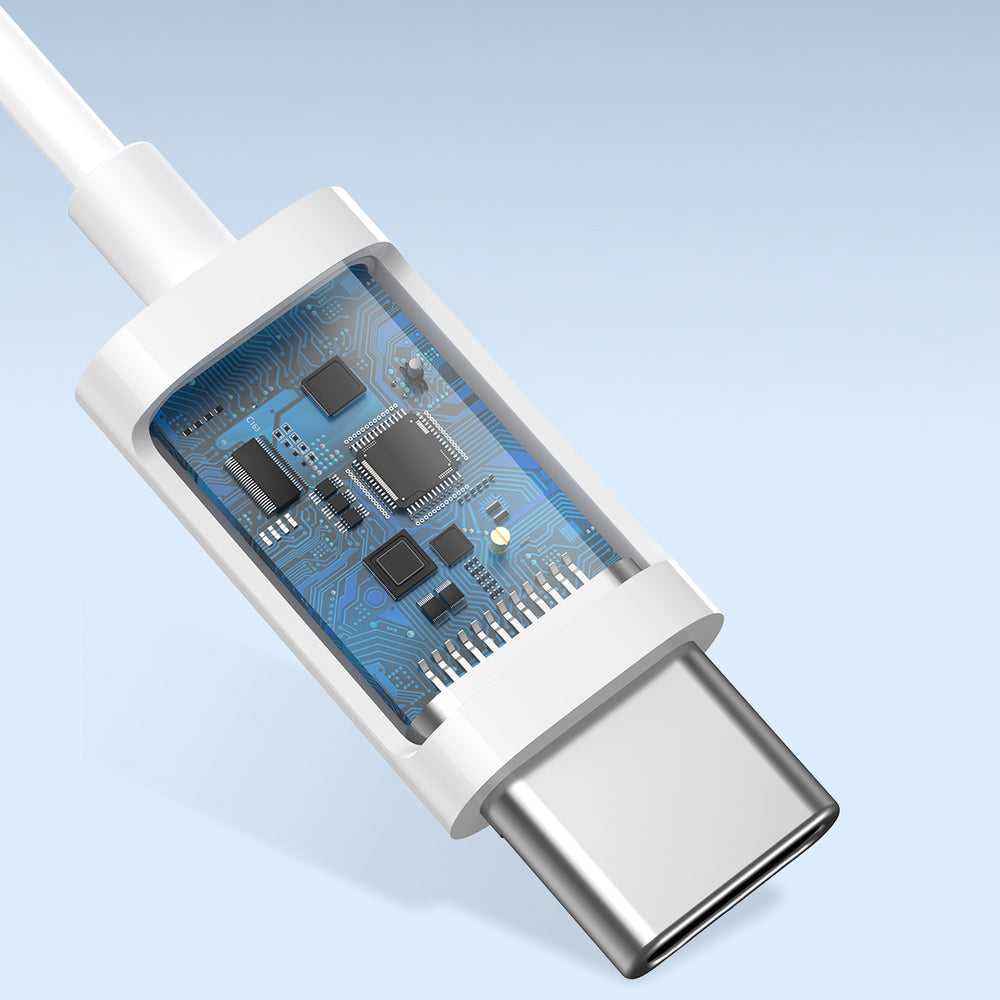 Baseus Encok H17 3,5 mm minijack-hovedtelefoner med ledning, hvide (NGCR020002)