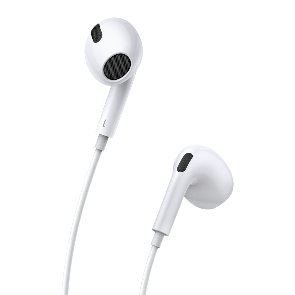 Baseus Encok H17 3,5 mm minijack-hovedtelefoner med ledning, hvide (NGCR020002)