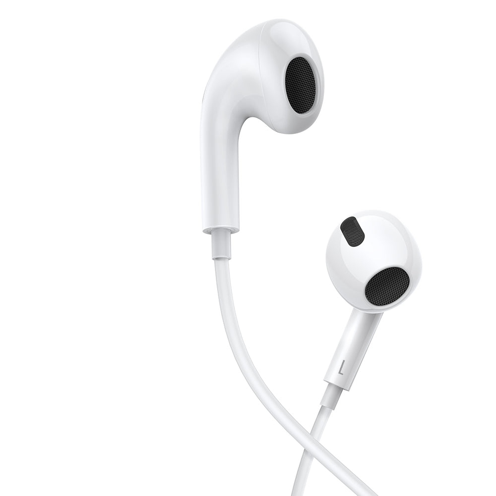 Baseus Encok H17 3,5 mm minijack-hovedtelefoner med ledning, hvide (NGCR020002)