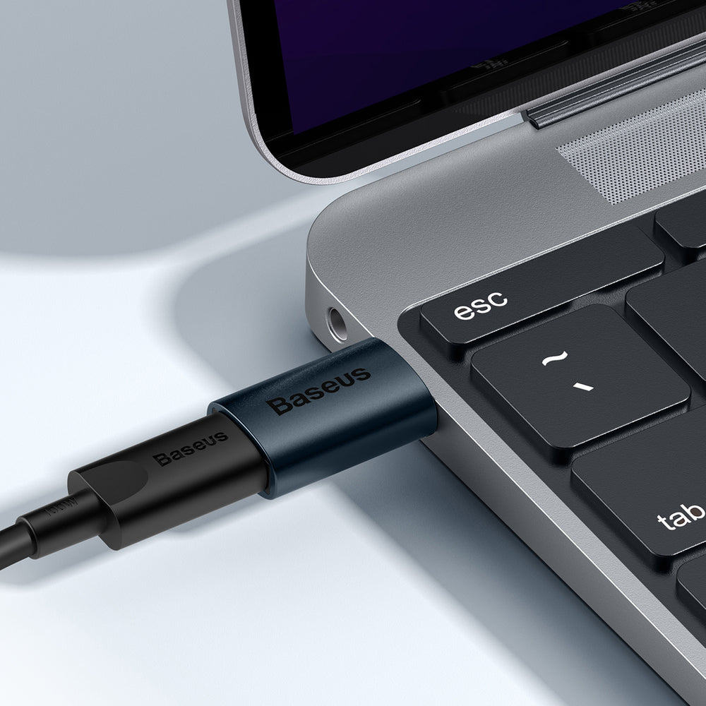 Baseus Ingenuity Series Mini USB 3.1 OTG til USB Type C adapter blå (ZJJQ000103)