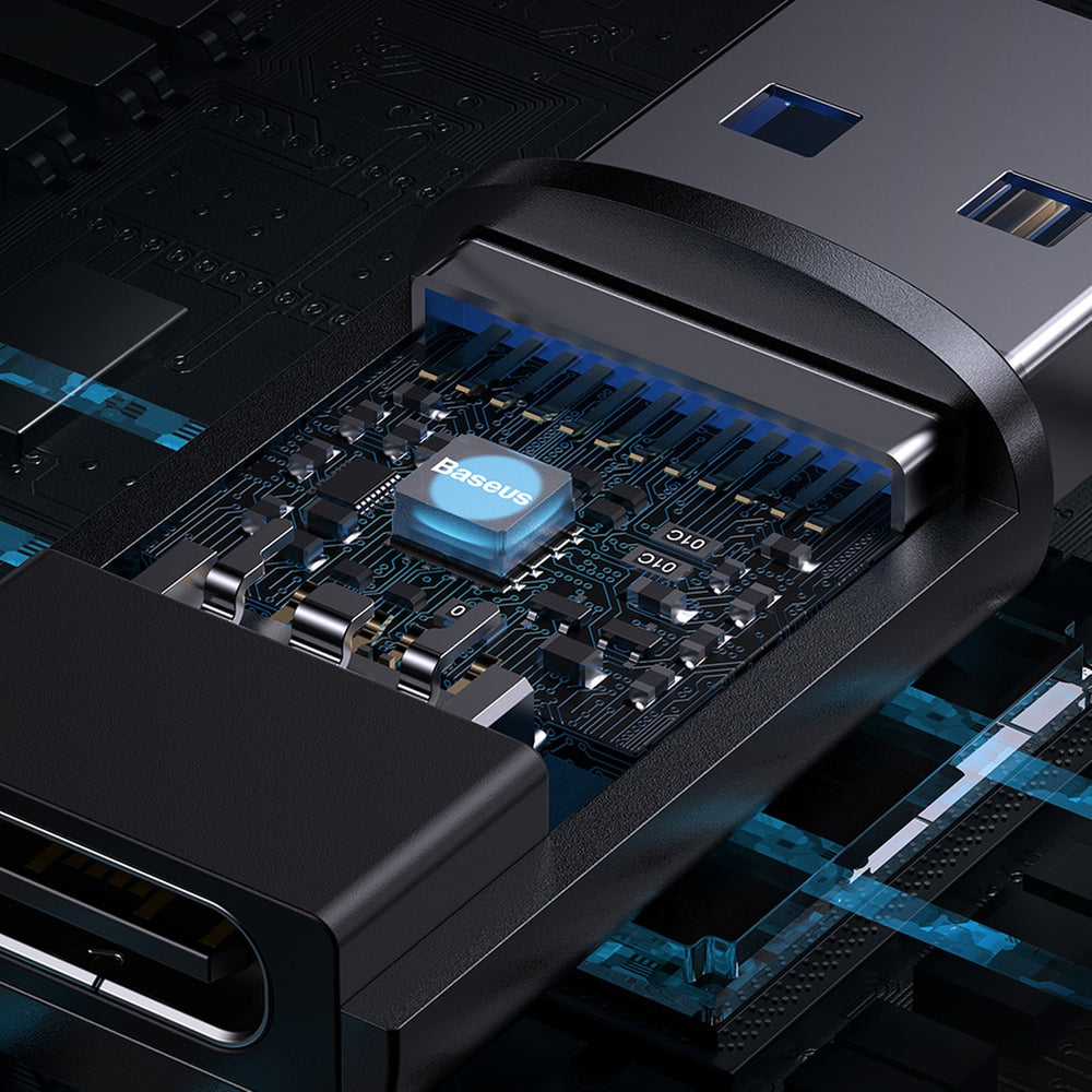 Baseus Ingenuity Series Mini USB 3.1 OTG til USB Type C adapter blå (ZJJQ000103)