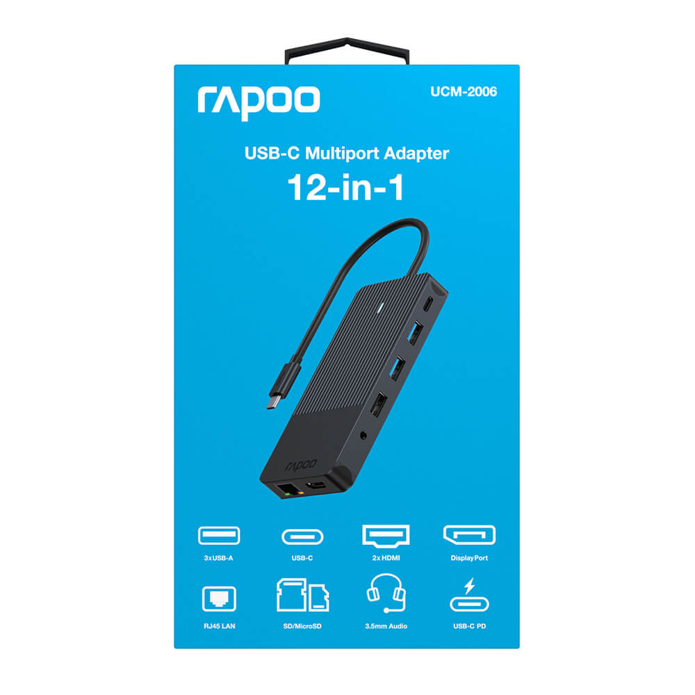 Rapoo Usb C Multiport Ucm 2006 12 In 1 Usb C Adapter