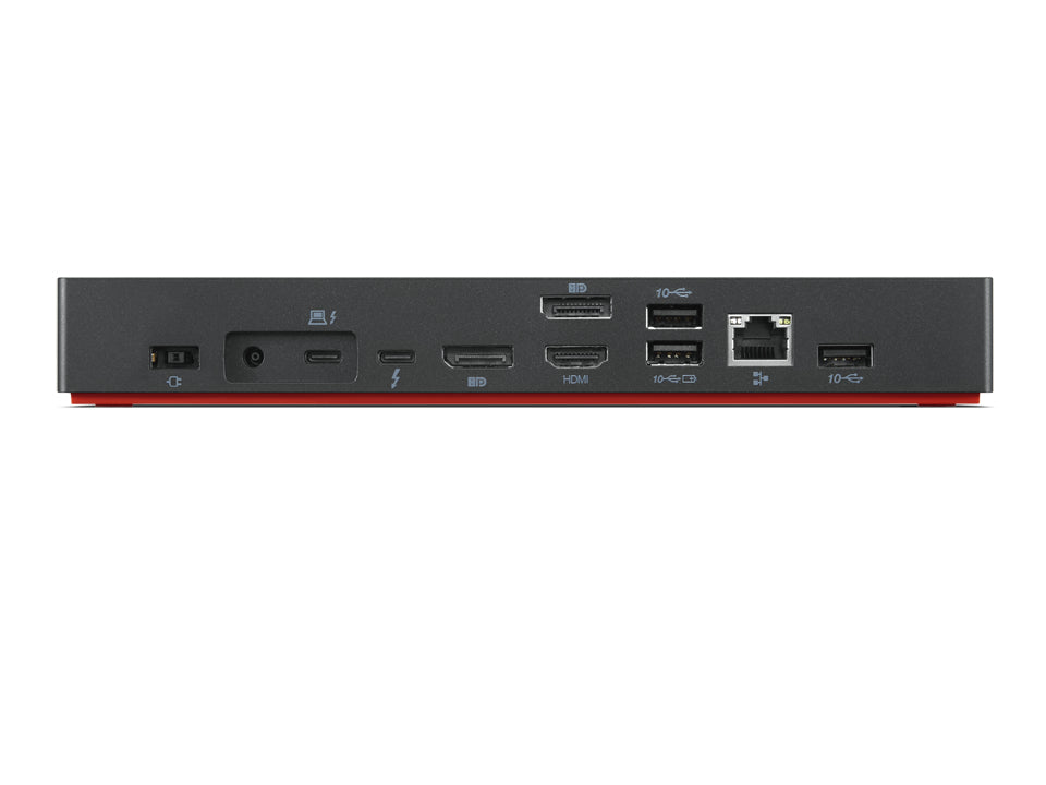 Lenovo 40B00300EU dockingstation Ledningsført Thunderbolt 4 Sort, Rød