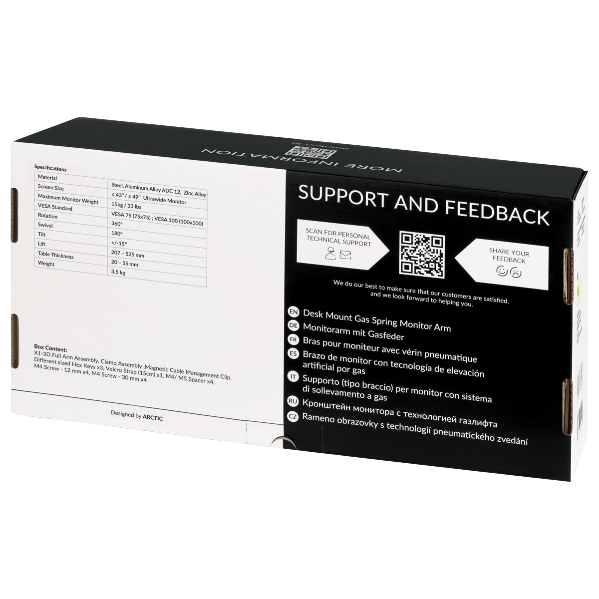 ARCTIC X1-3D Monteringssæt Monitor Up to 40 (wide) / 43 (ultra-wide)