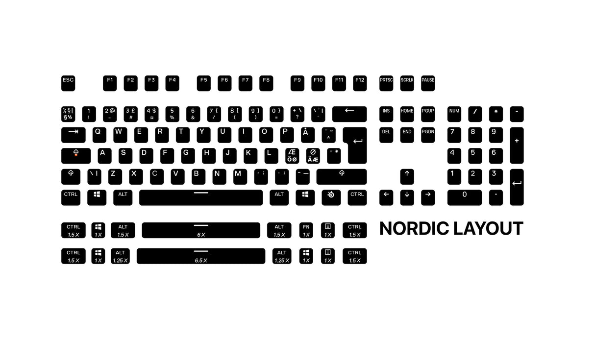 SteelSeries PrismCAPS NOR keyboard black