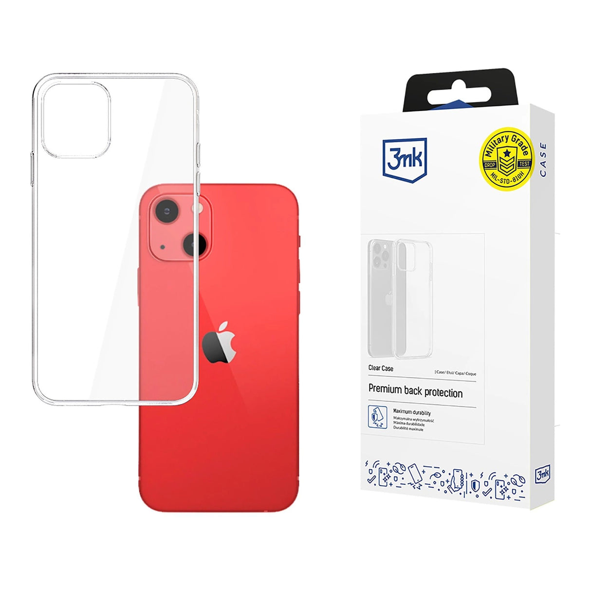 Case til iPhone 13 silikone fra 3mk Clear Case-serien - gennemsigtig