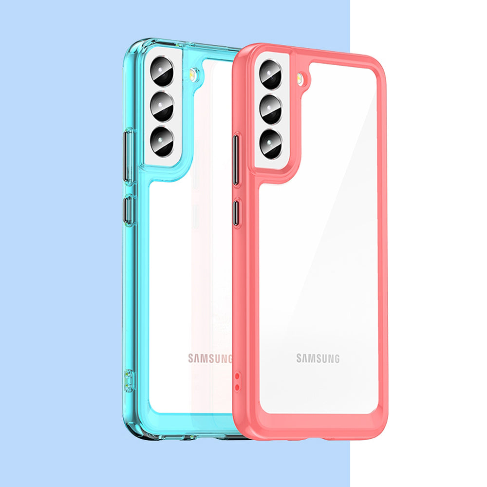 Outer Space Case Cover til Samsung Galaxy S22 + (S22 Plus) Hard Cover med Gel Frame Blue